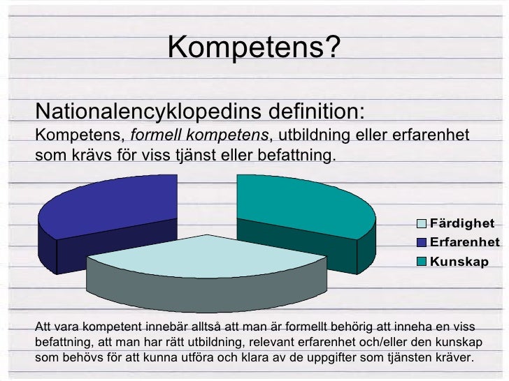 vad innebär formell kompetens vad innebär formell kompetens